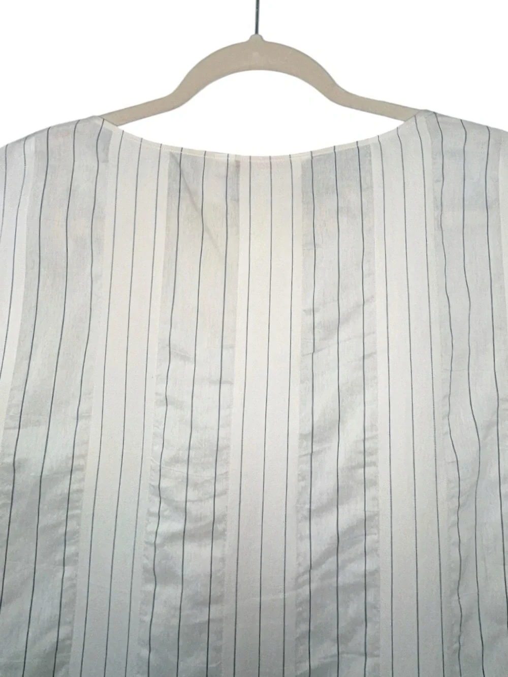 MaxMara Leisure Toledo‎ Pin Striped Silk Blend Tunic Long Sleeve Shirt Medium